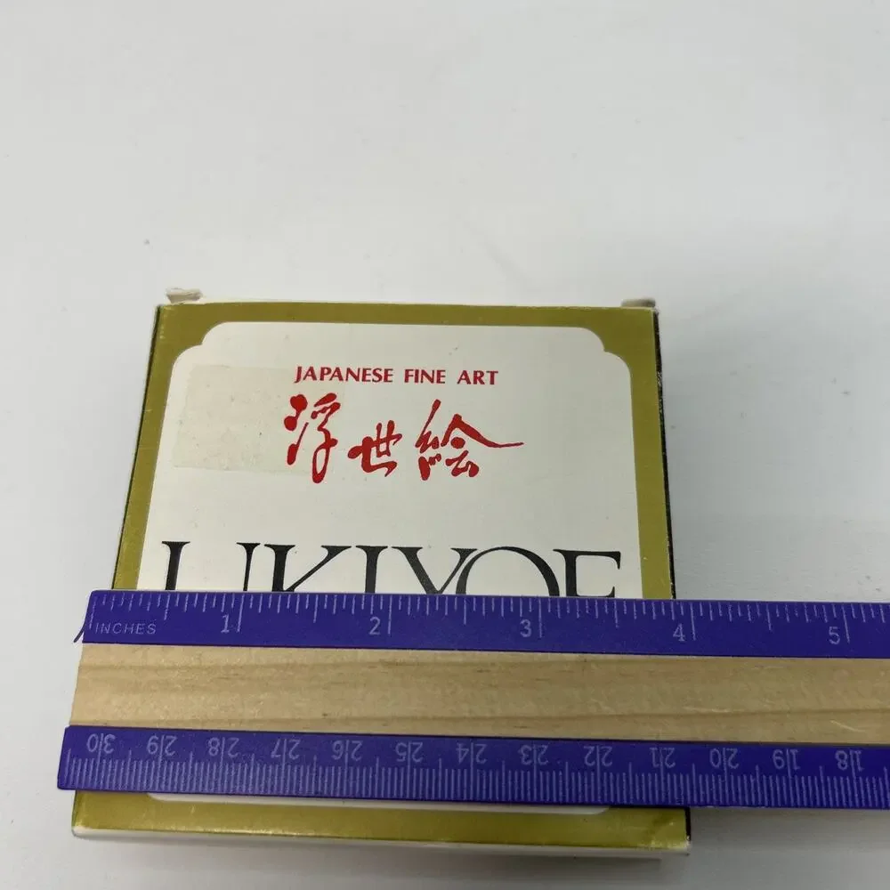 Vtg Ukiyoe Japanese Fine Art Paper Coasters Box Set of 12 Unused Complete